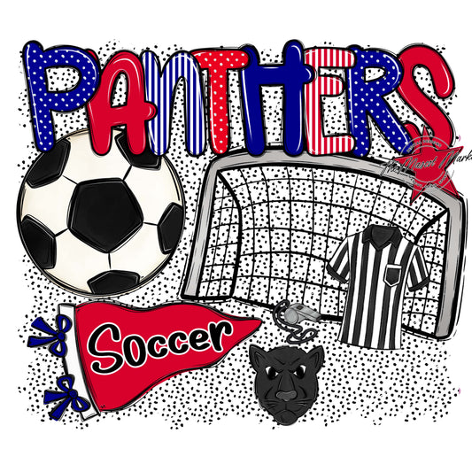 Panthers Soccer Spirit-Blue & Red