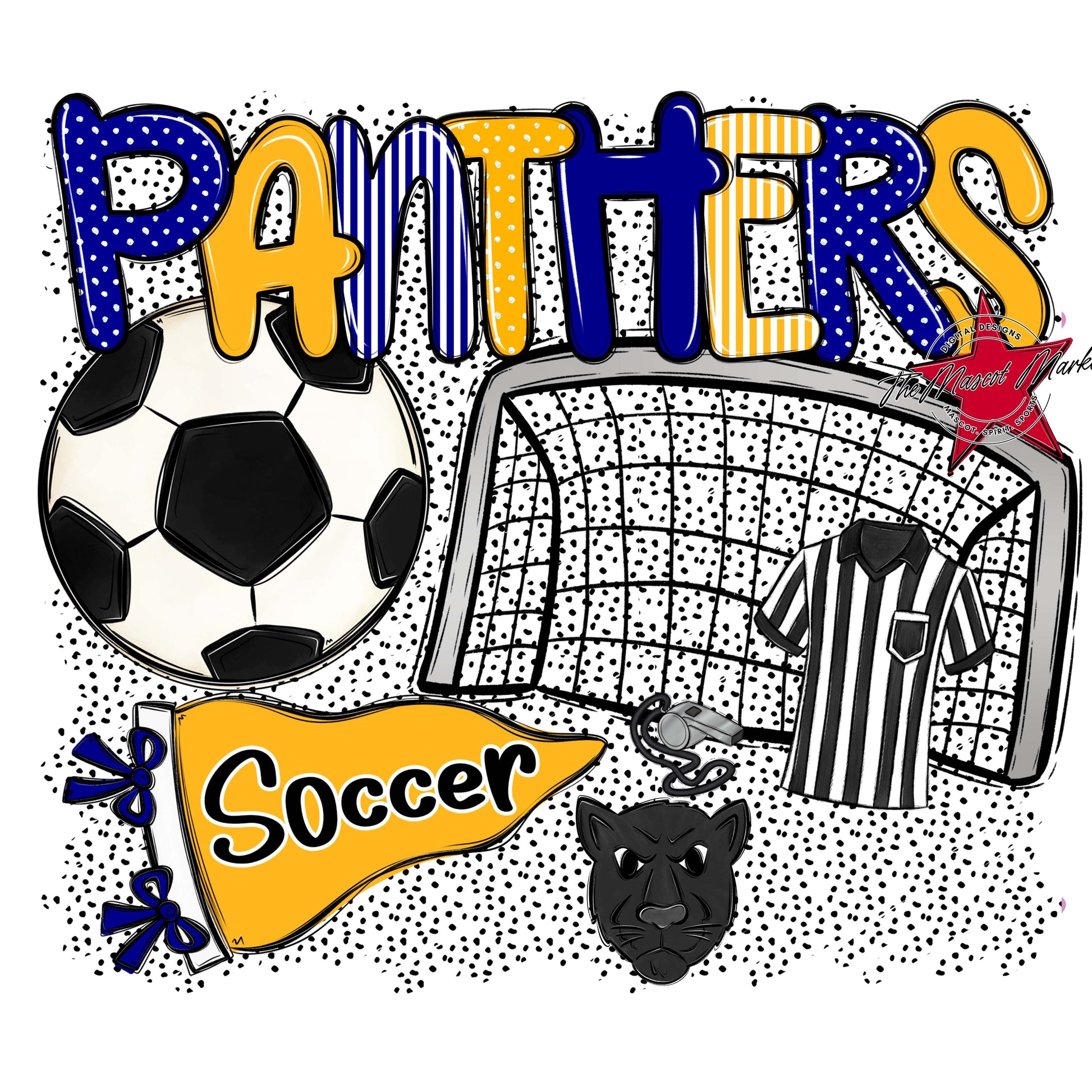 Panthers Soccer Spirit-Blue & Yellow