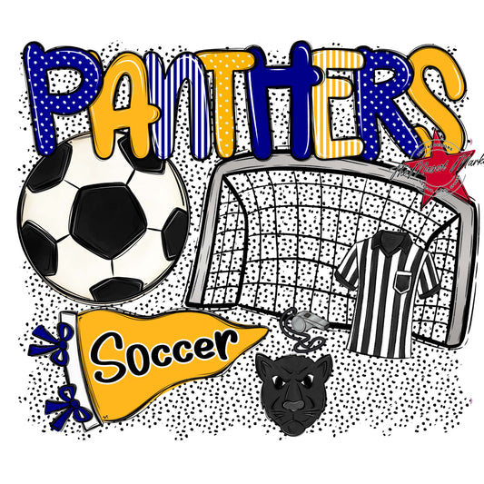 Panthers Soccer Spirit-Blue & Yellow