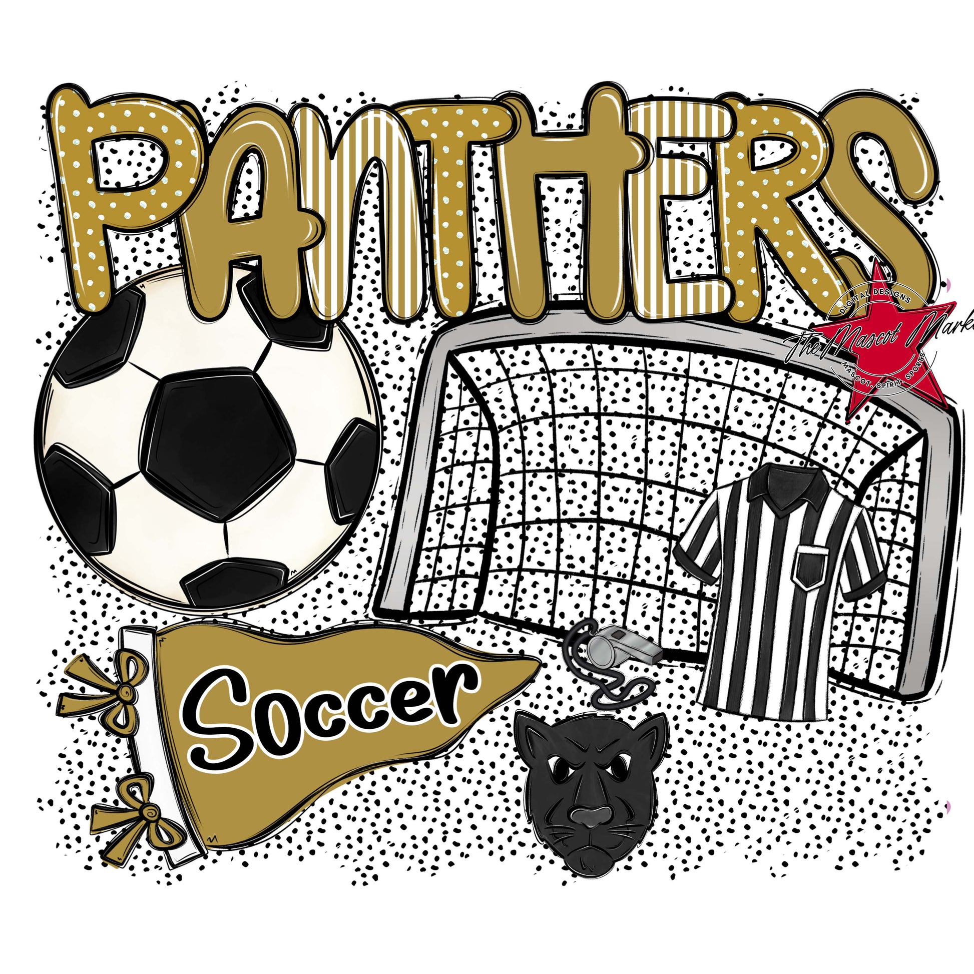 Panthers Soccer Spirit-Gold