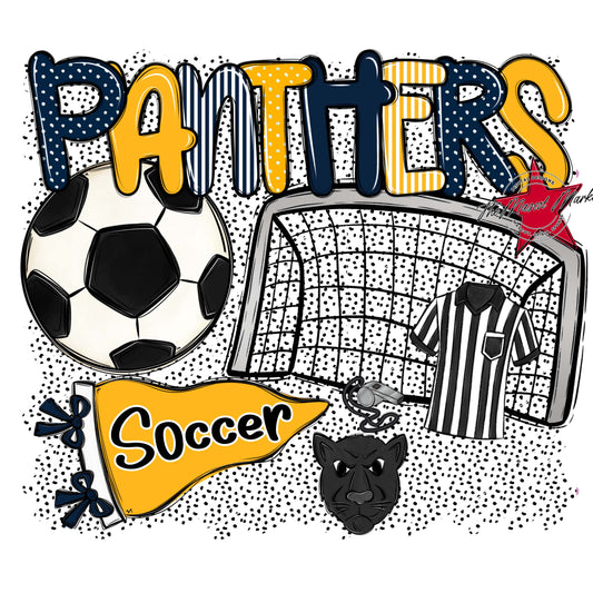 Panthers Soccer Spirit-Navy & Yellow