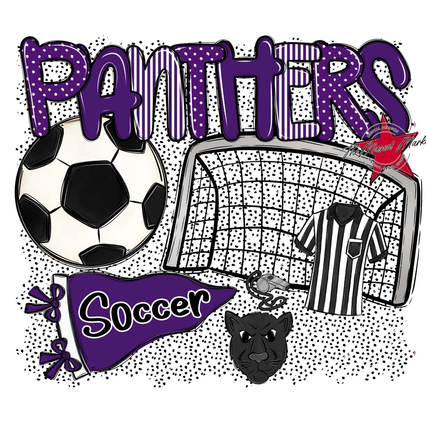 Panthers Soccer Spirit-Purple