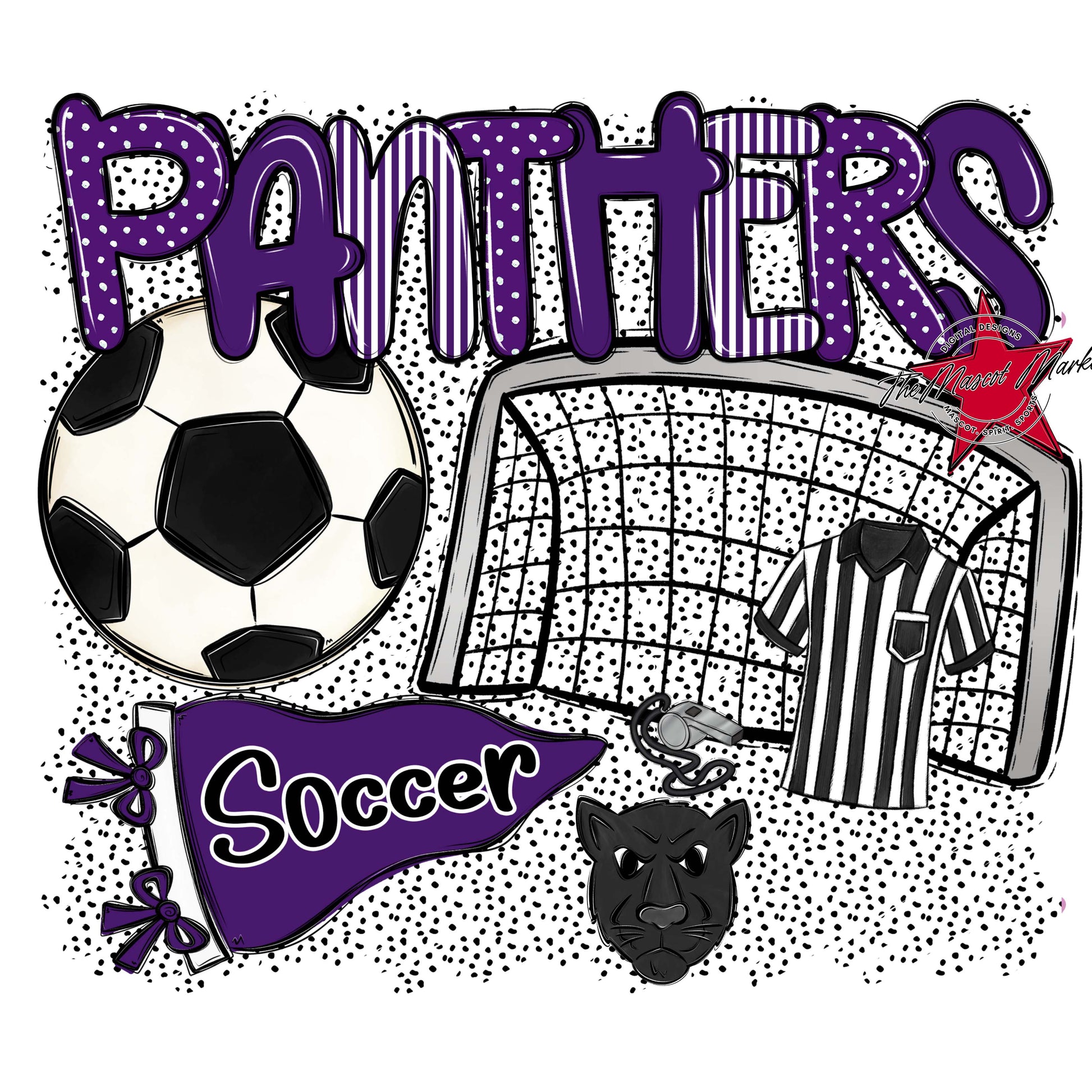 Panthers Soccer Spirit-Purple