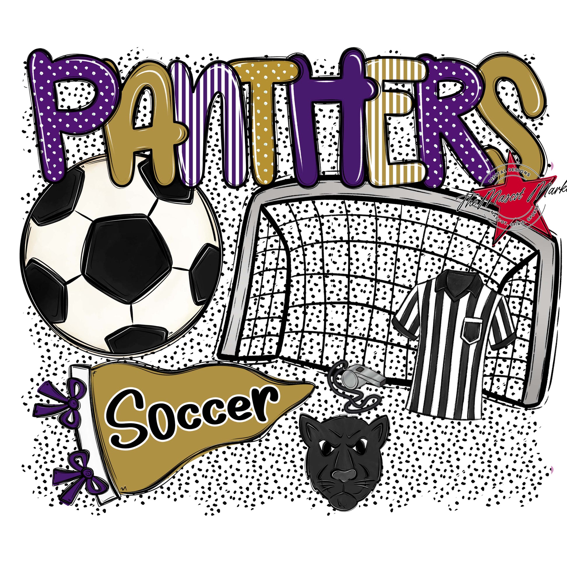 Panthers Soccer Spirit-Purple & Gold