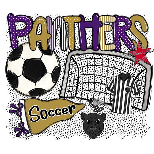 Panthers Soccer Spirit-Purple & Gold