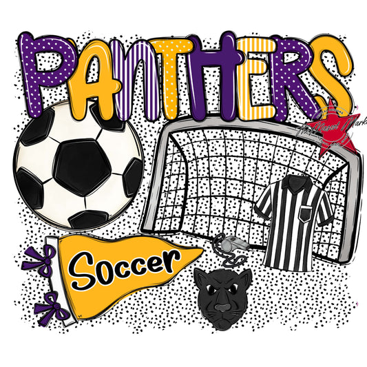 Panthers Soccer Spirit-Purple & Yellow