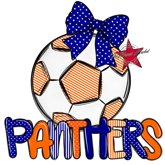 Panthers Soccer Spirit Design-Blue & Orange