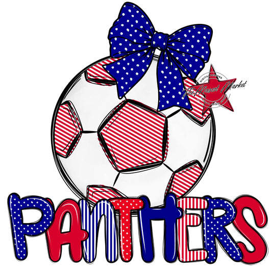 Panthers Soccer Spirit Design-Blue & Red