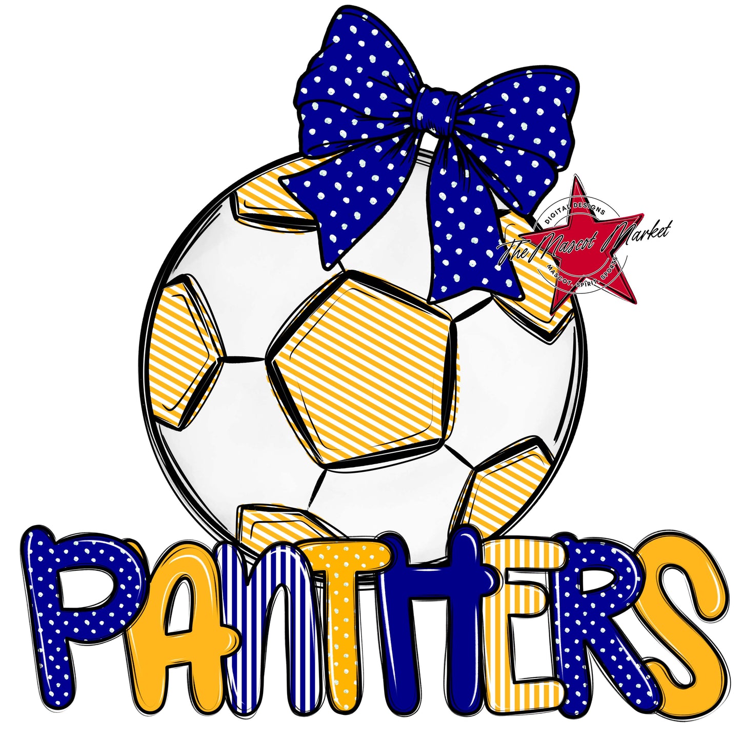 Panthers Soccer Spirit Design-Blue & Yellow