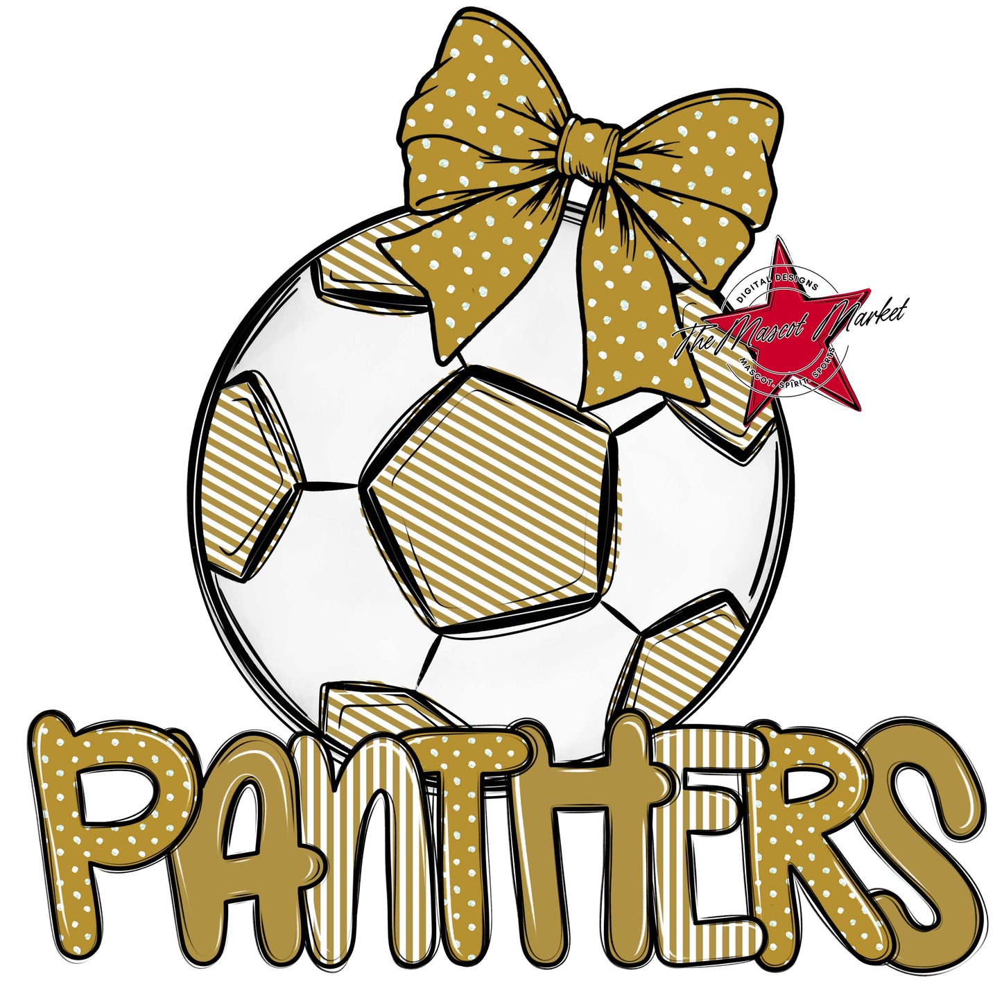Panthers Soccer Spirit Design-Gold