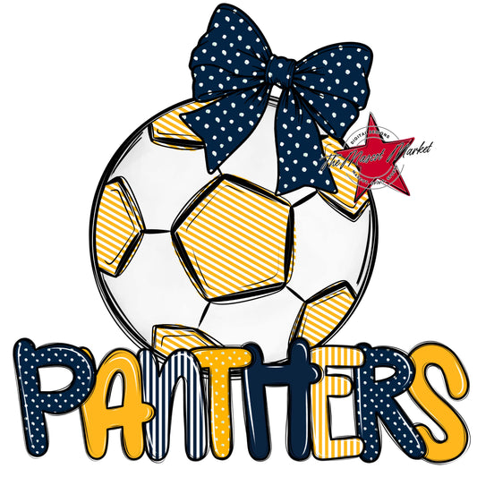 Panthers Soccer Spirit Design-Navy & Yellow