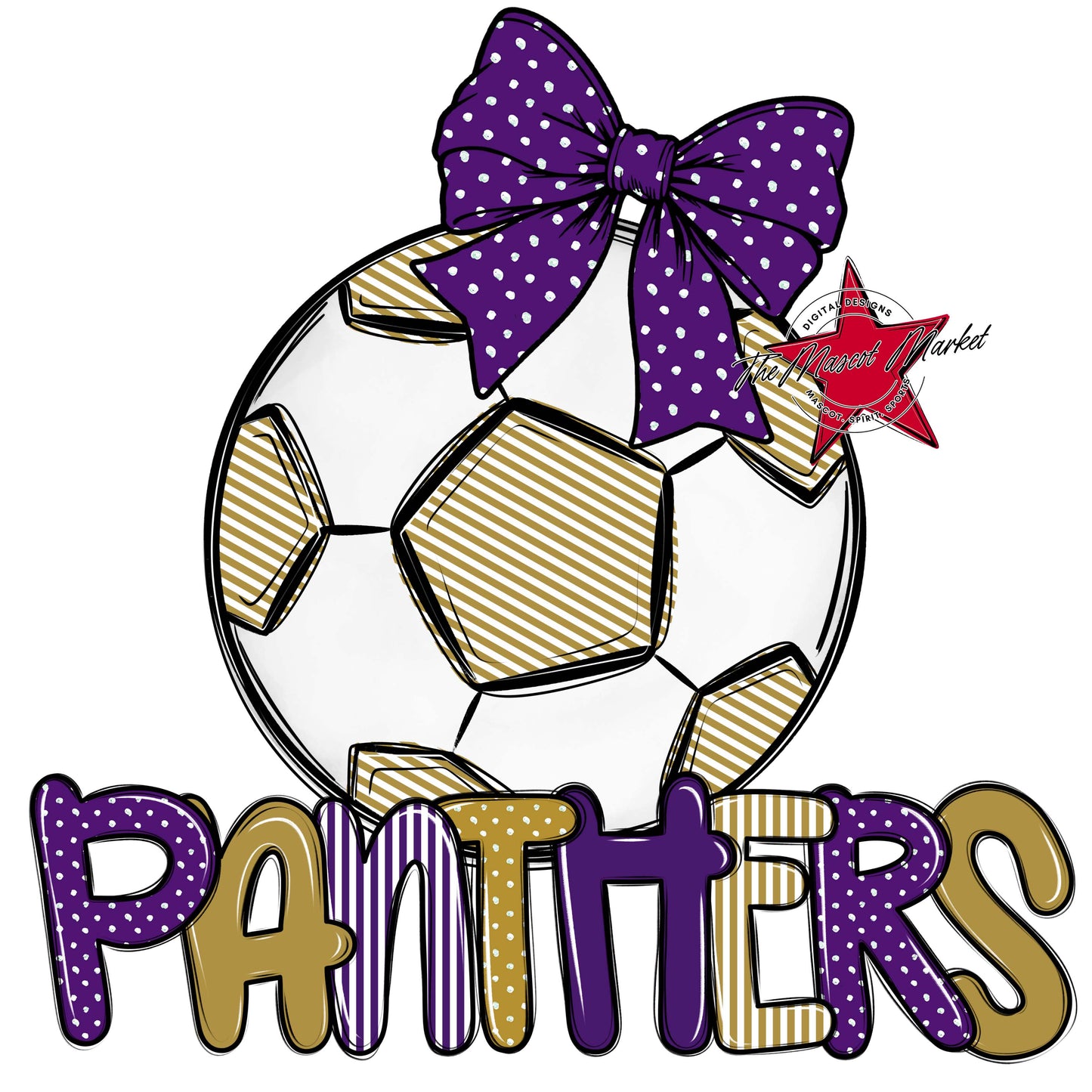 Panthers Soccer Spirit Design-Purple & Gold
