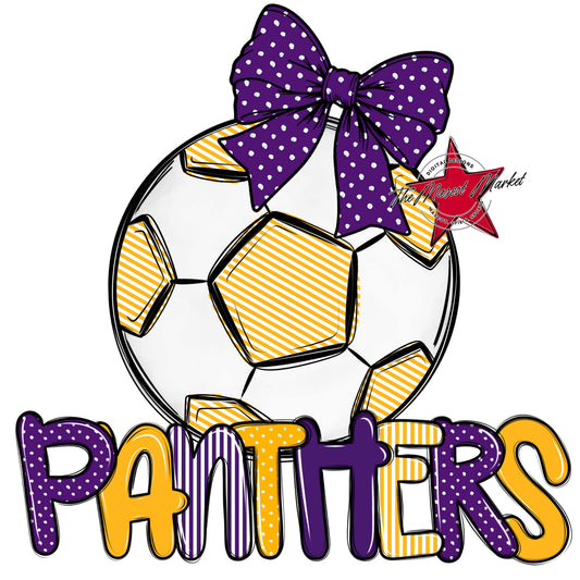 Panthers Soccer Spirit Design-Purple & Yellow