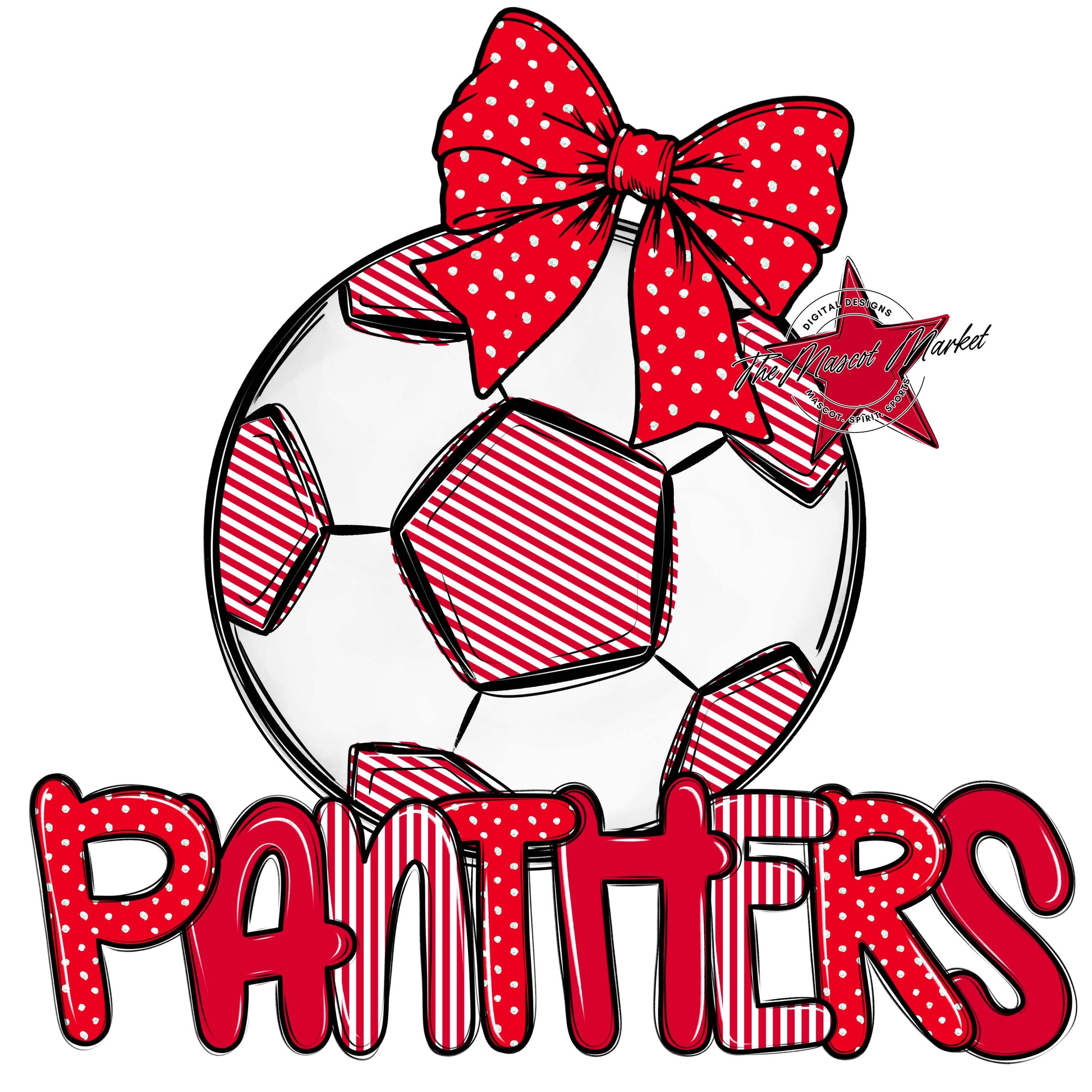 Panthers Soccer Spirit Design-Red