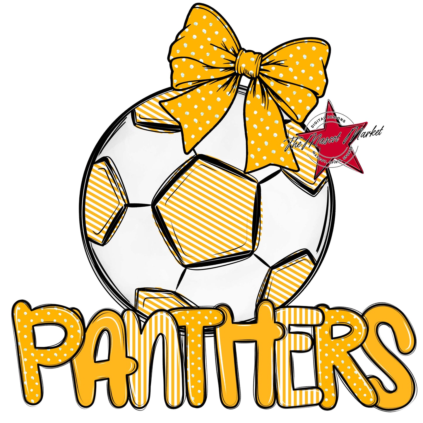 Panthers Soccer Spirit Design-Yellow