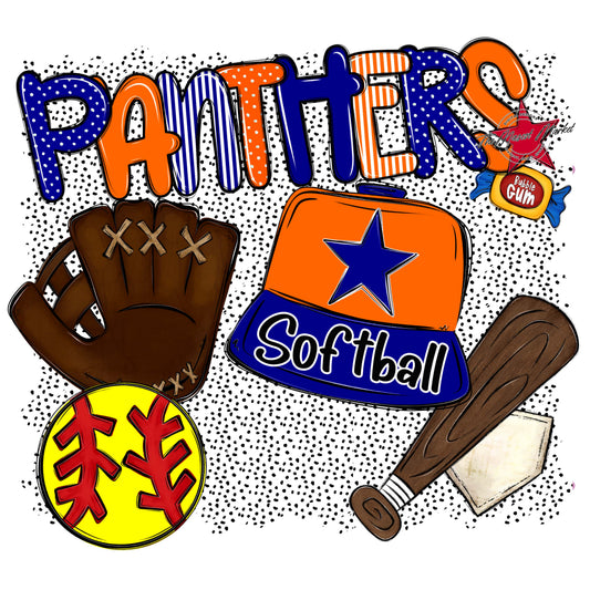 Panthers Softball Spirit-Blue & Orange