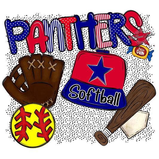Panthers Softball Spirit-Blue & Red