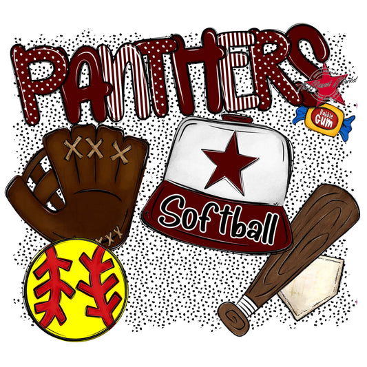 Panthers Softball Spirit-Maroon