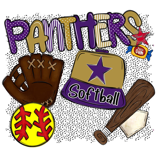 Panthers Softball Spirit-Purple & Gold