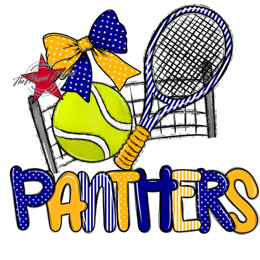 Panthers Tennis Spirit Design-Blue & Yellow