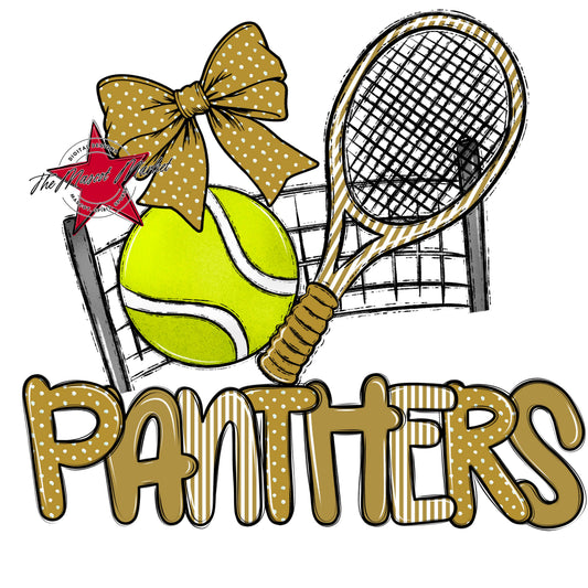Panthers Tennis Spirit Design-Gold