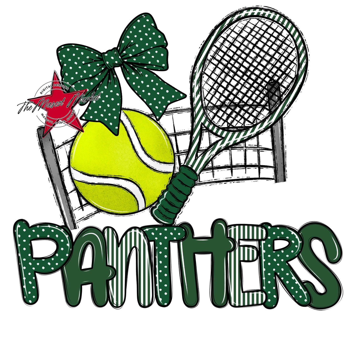 Panthers Tennis Spirit Design-Green