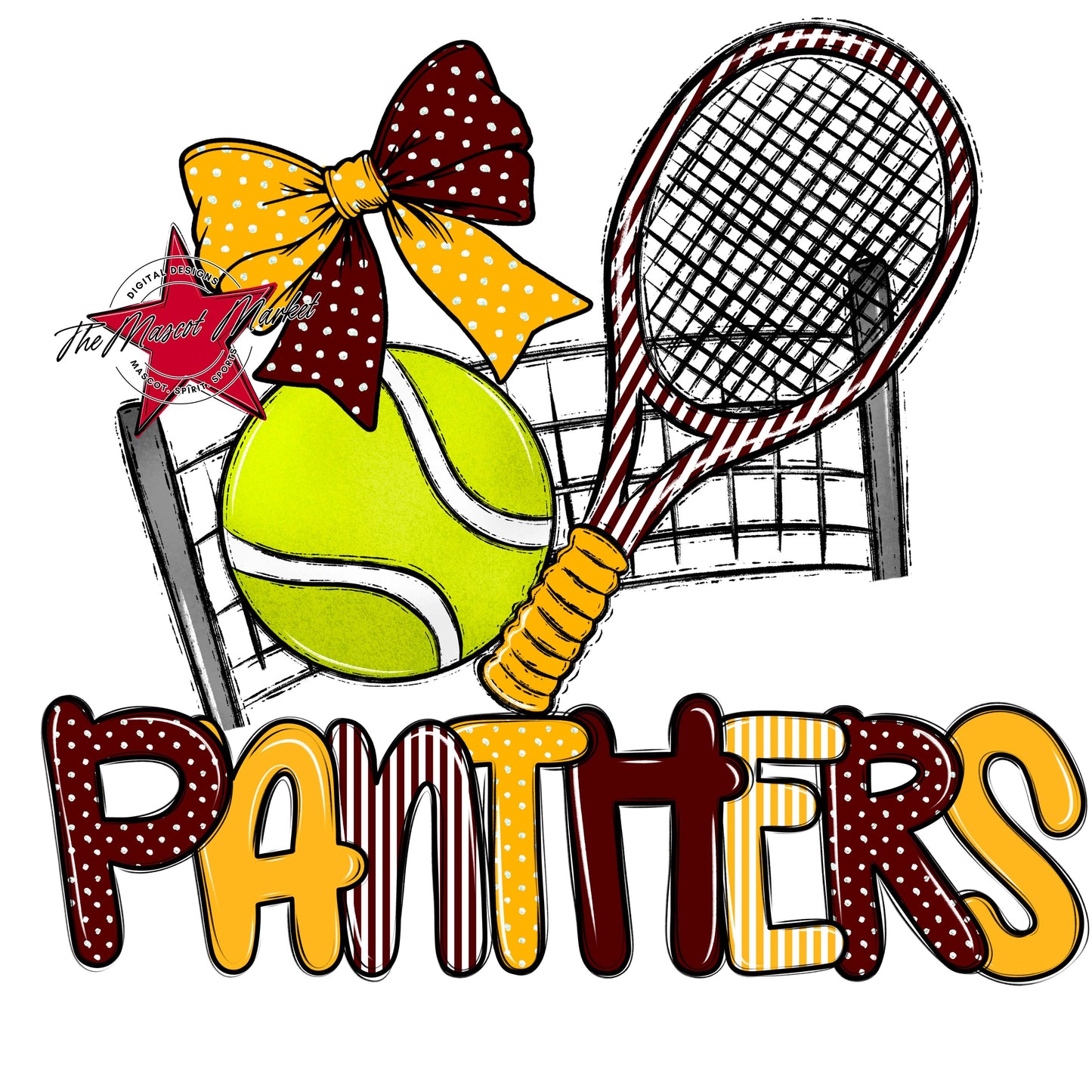 Panthers Tennis Spirit Design-Maroon & Yellow