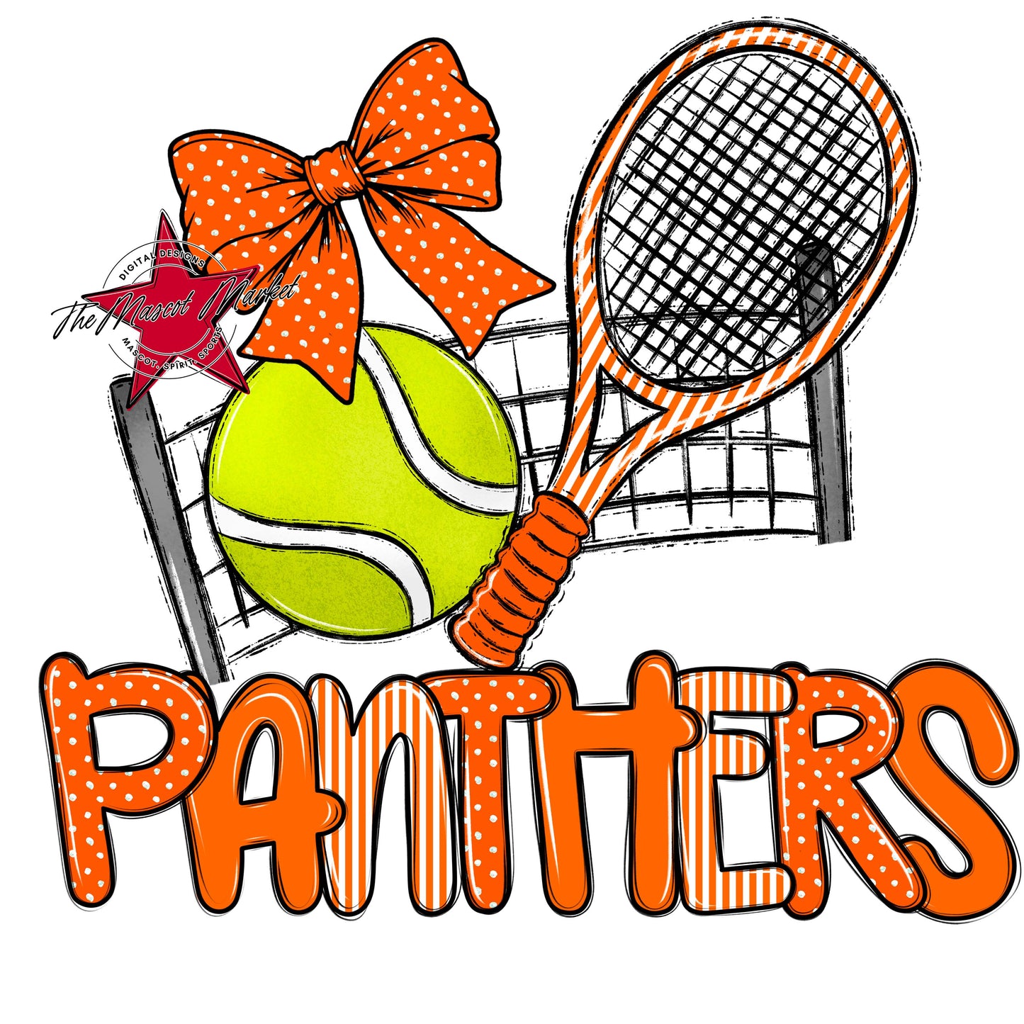 Panthers Tennis Spirit Design-Orange