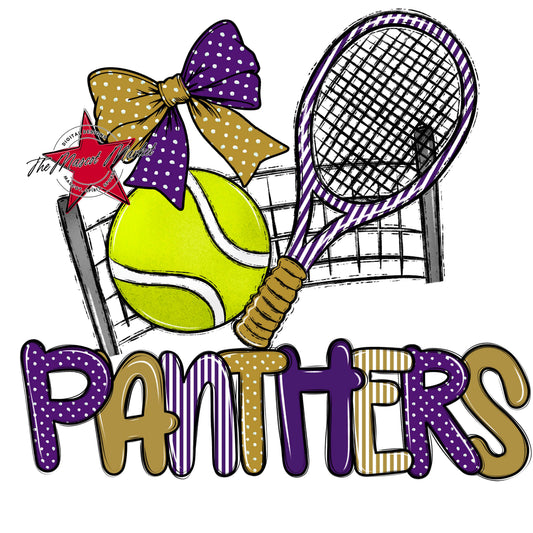 Panthers Tennis Spirit Design-Purple & Gold