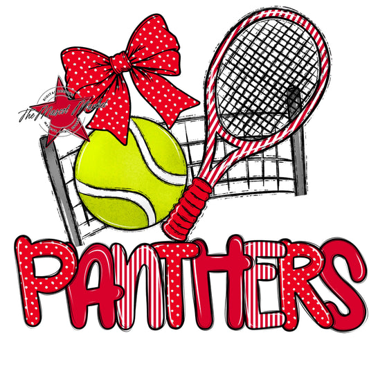 Panthers Tennis Spirit Design-Red