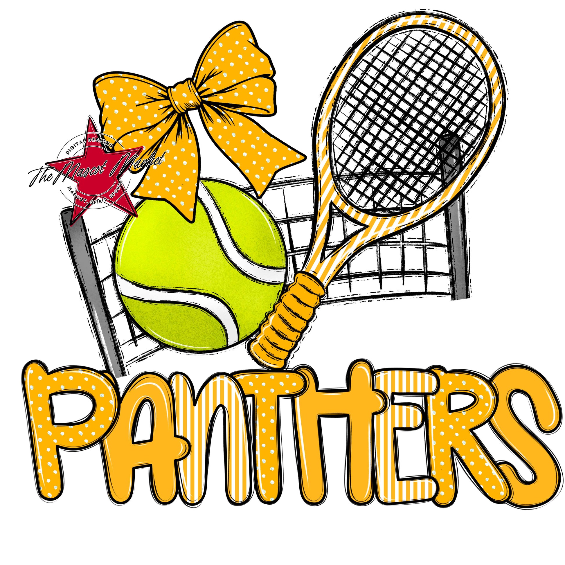 Panthers Tennis Spirit Design-Yellow