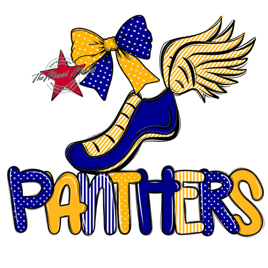 Panthers Track Spirit Design-Blue & Yellow