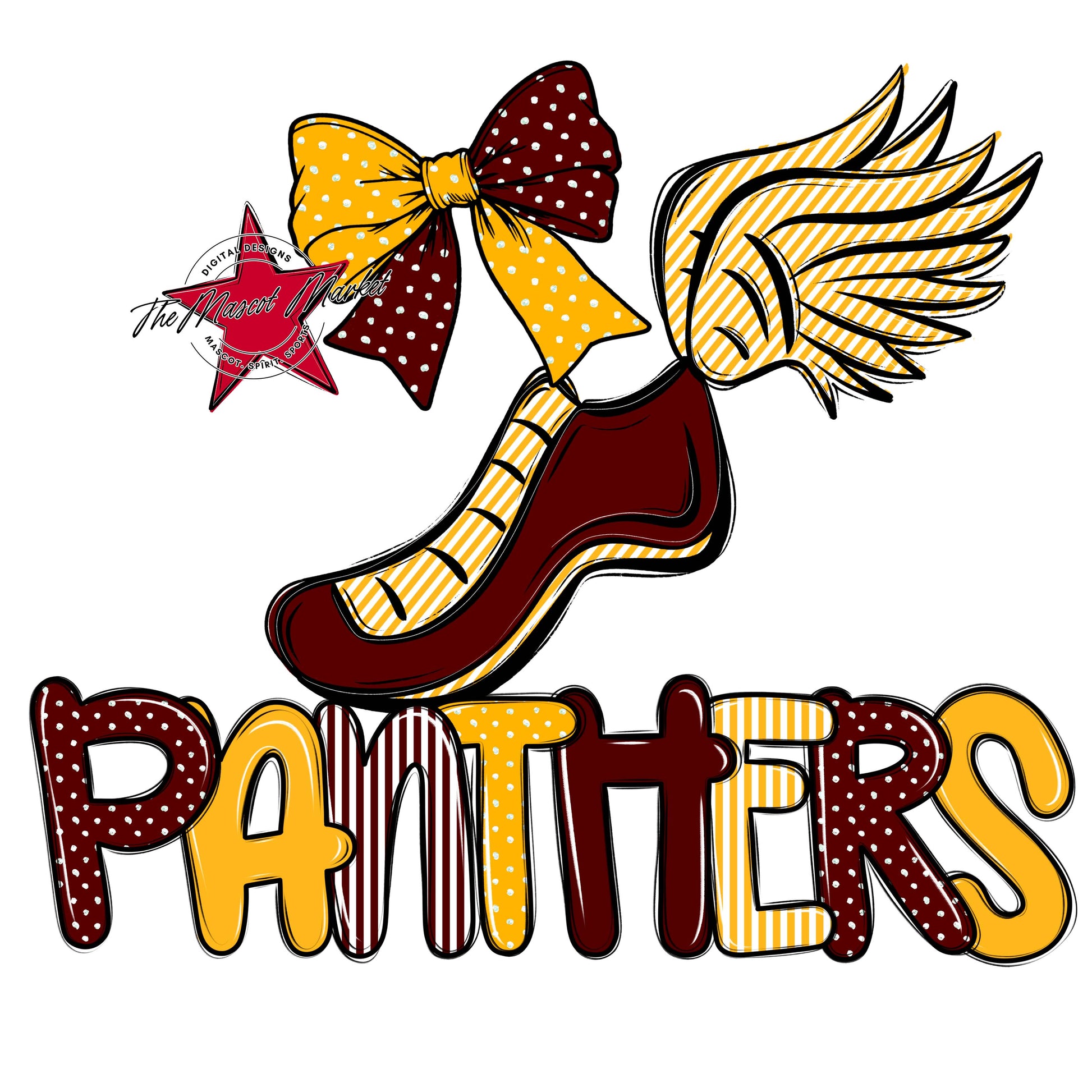 Panthers Track Spirit Design-Maroon & Yellow