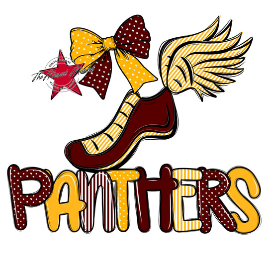 Panthers Track Spirit Design-Maroon & Yellow