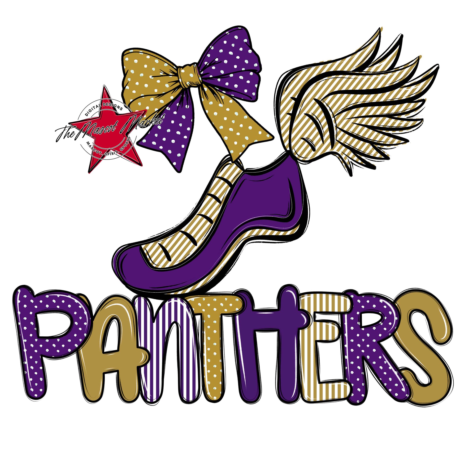 Panthers Track Spirit Design-Purple & Gold