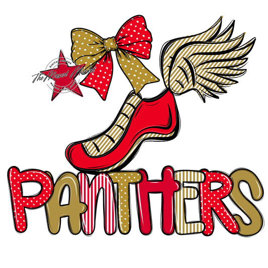 Panthers Track Spirit Design-Red & Gold
