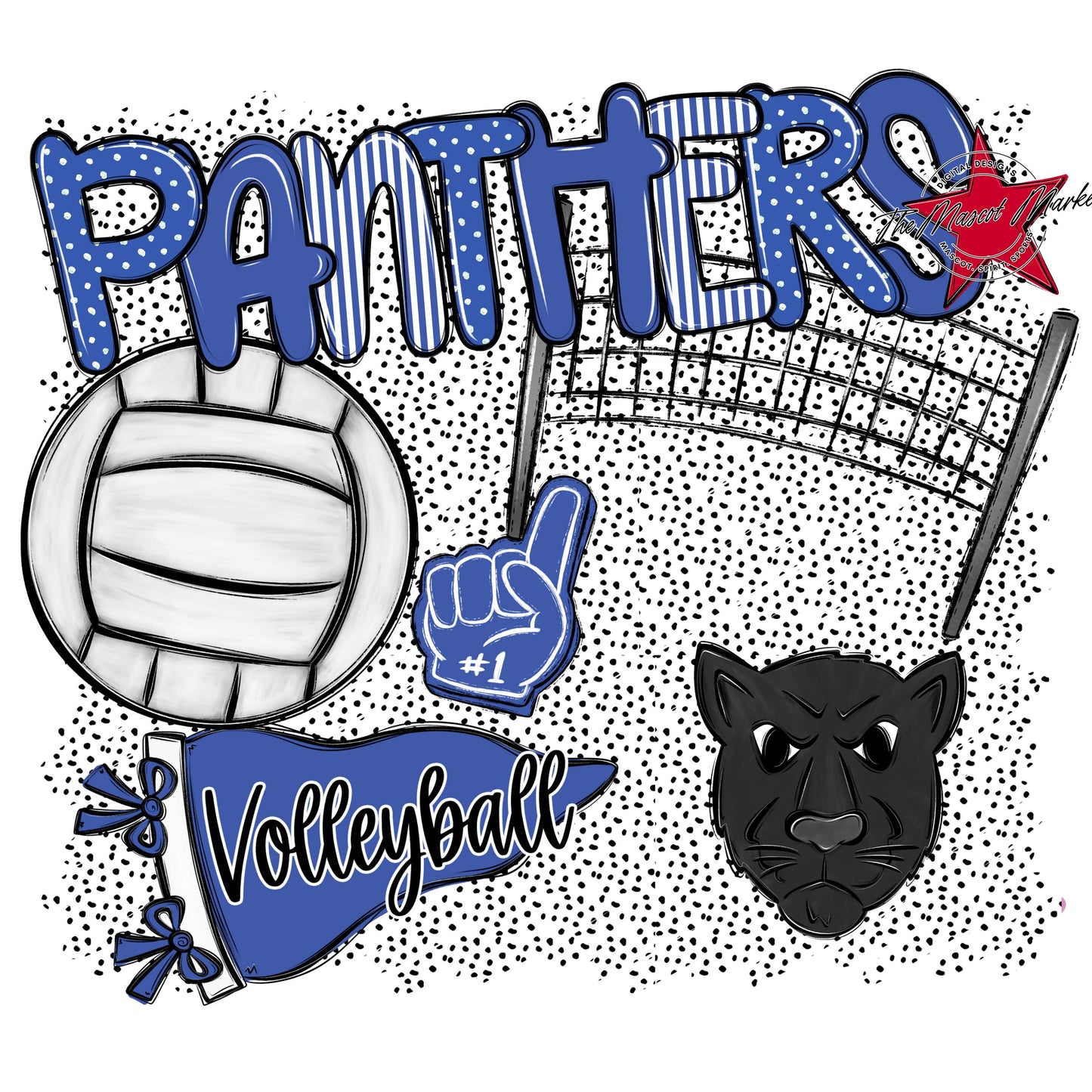 Panthers Volleyball Spirit-Off Blue
