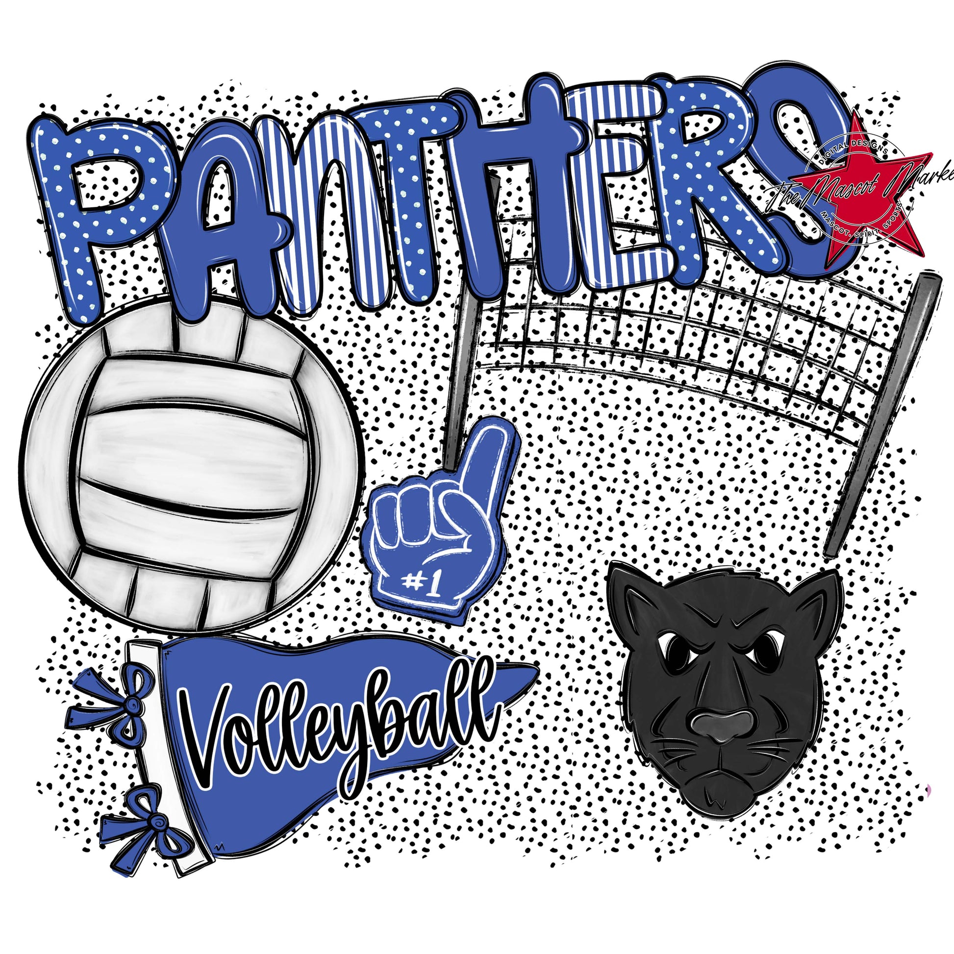 Panthers Volleyball Spirit-Off Blue
