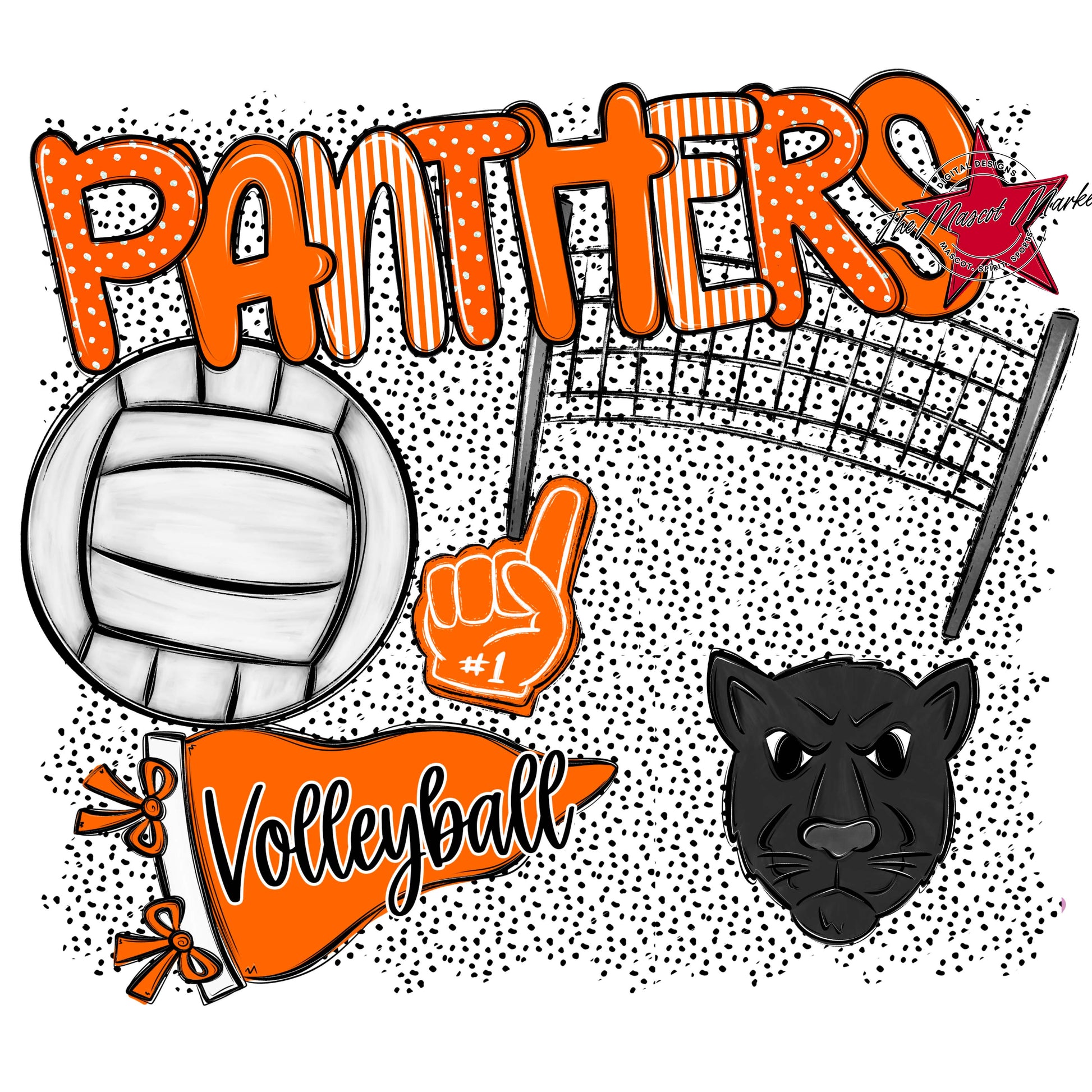 Panthers Volleyball Spirit-Orange