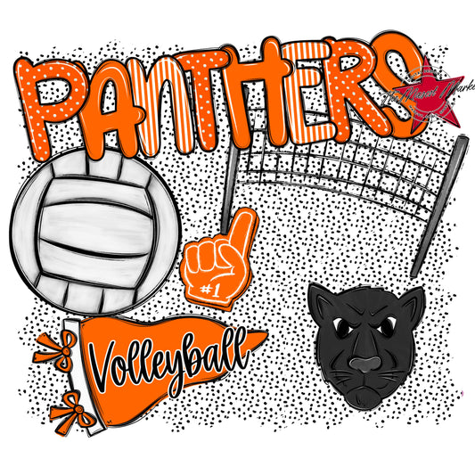 Panthers Volleyball Spirit-Orange