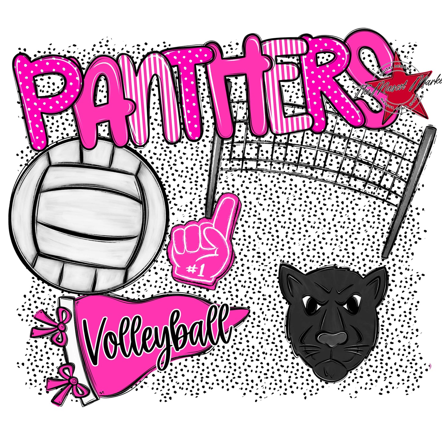 Panthers Volleyball Spirit-Pink