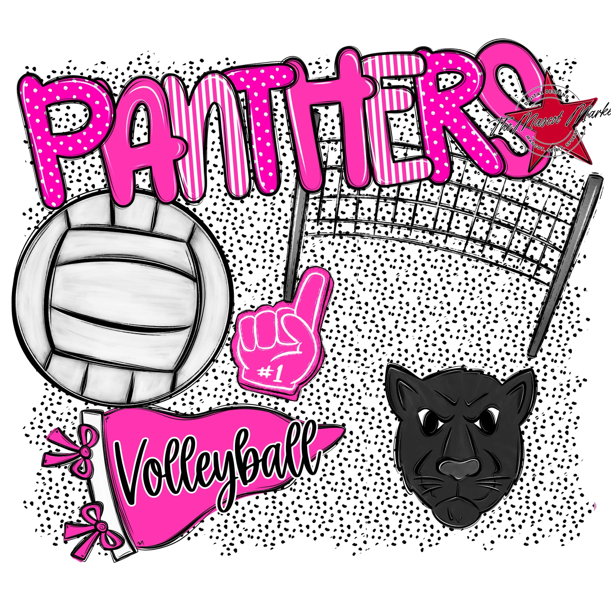 Panthers Volleyball Spirit-Pink