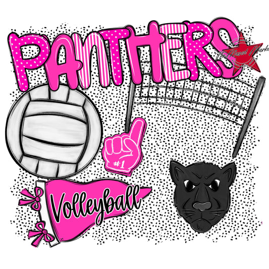 Panthers Volleyball Spirit-Pink