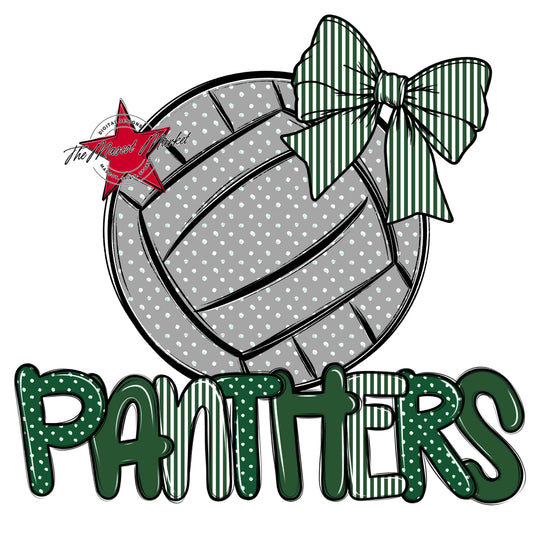 Panthers Volleyball Spirit Design-Green