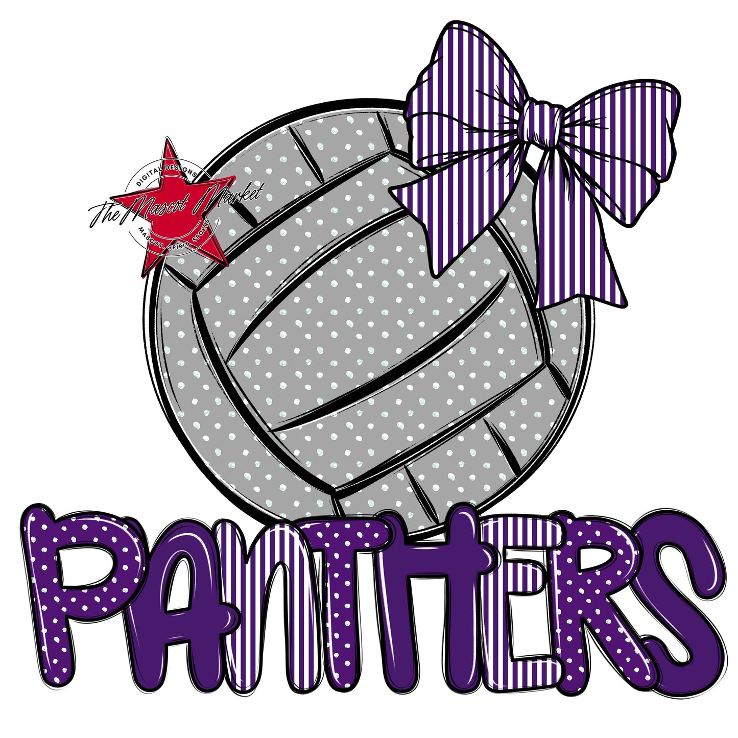 Panthers Volleyball Spirit Design-Purple