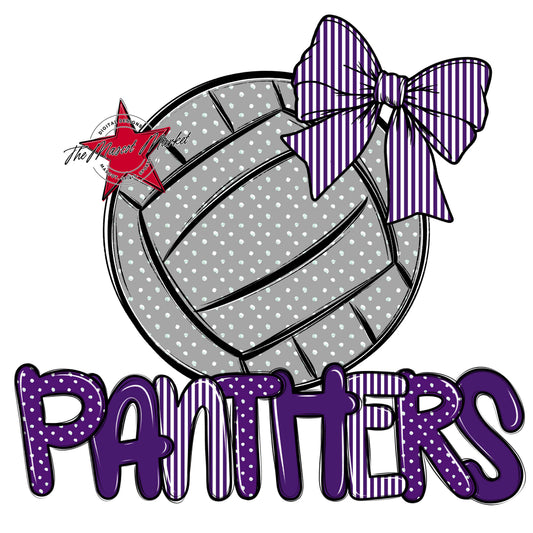 Panthers Volleyball Spirit Design-Purple