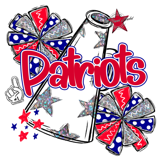 Patriots Alpha Megaphone Design-Blue-Red
