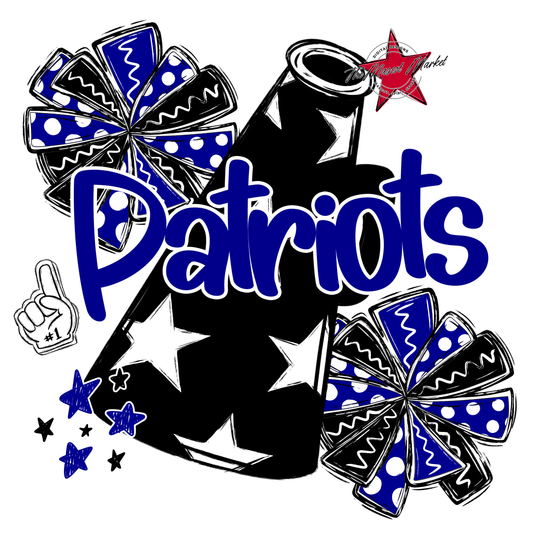 Patriots Alpha Megaphone Design-Blue