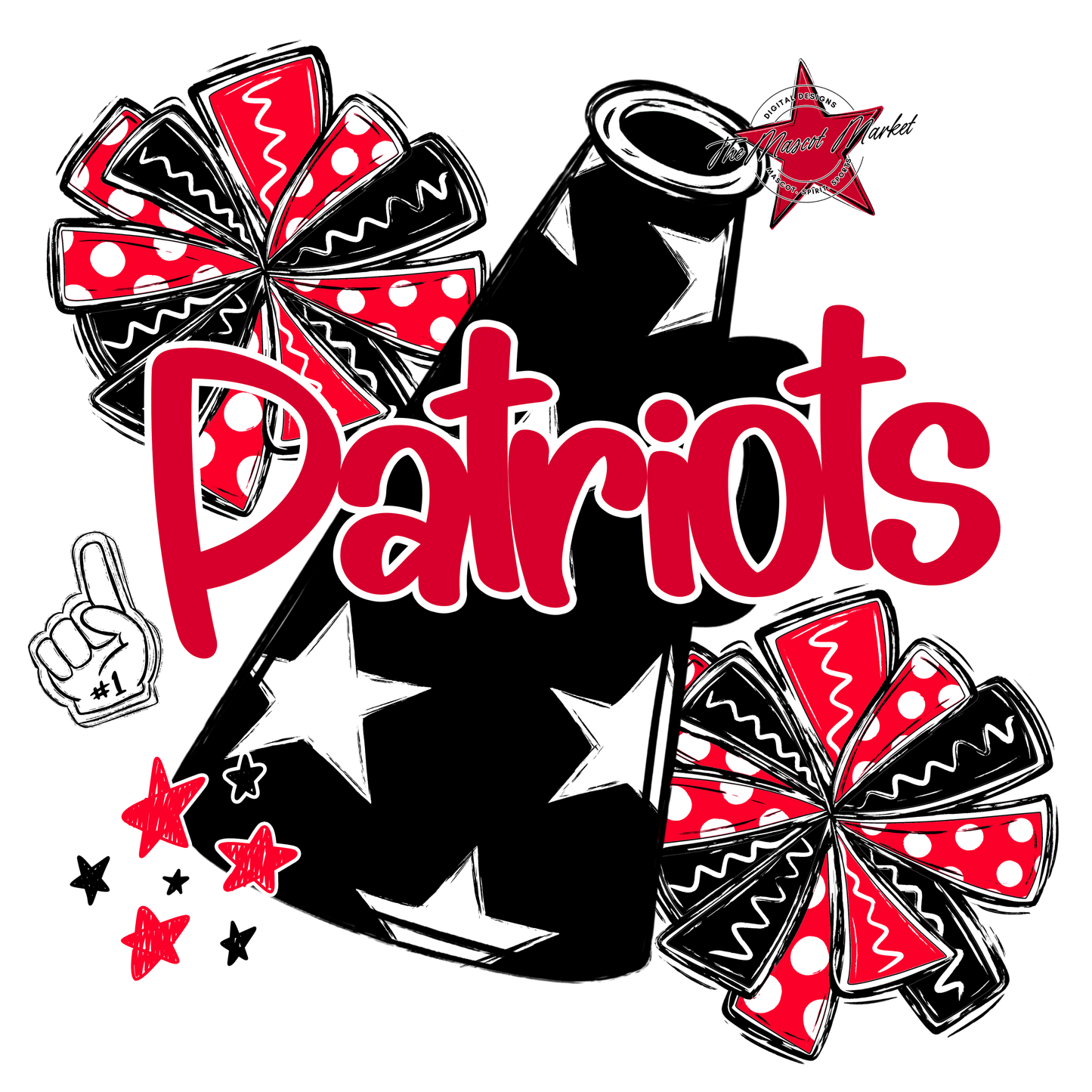Patriots Alpha Megaphone Design-Red