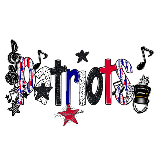 Patriots Band Scrape-Blue-Red